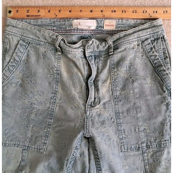 Anthropologie Jeans Women's 27 The‎ Wanderer Straight Leg Mid Rise Floral Boho - Picture 13 of 14